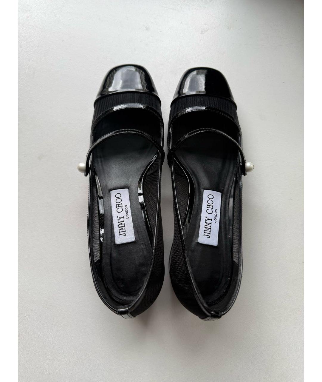 JIMMY CHOO Черные туфли из лакированной кожи, фото 3