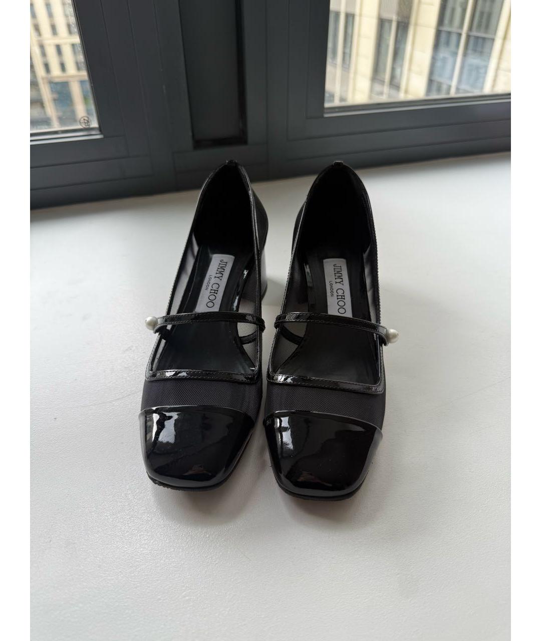 JIMMY CHOO Черные туфли из лакированной кожи, фото 2