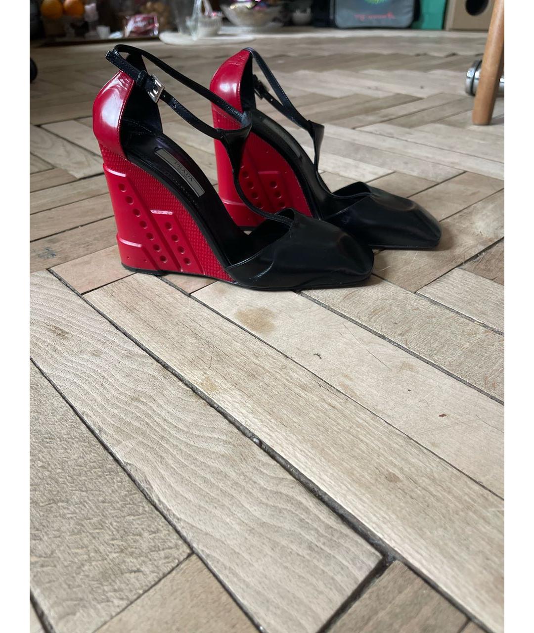 PRADA Черные кожаные туфли, фото 9