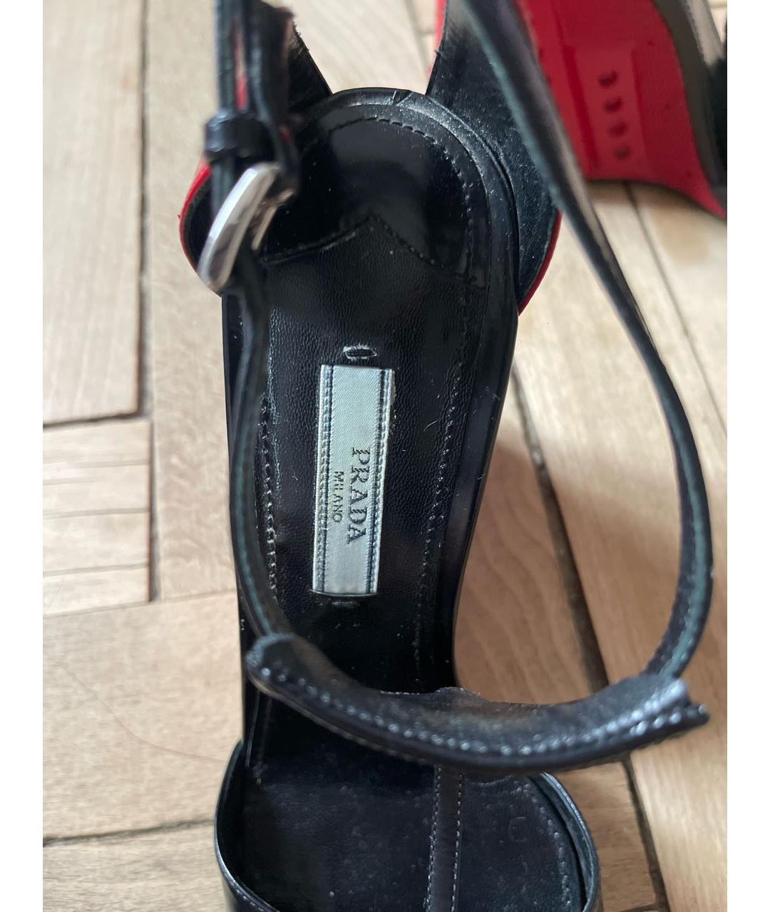 PRADA Черные кожаные туфли, фото 6