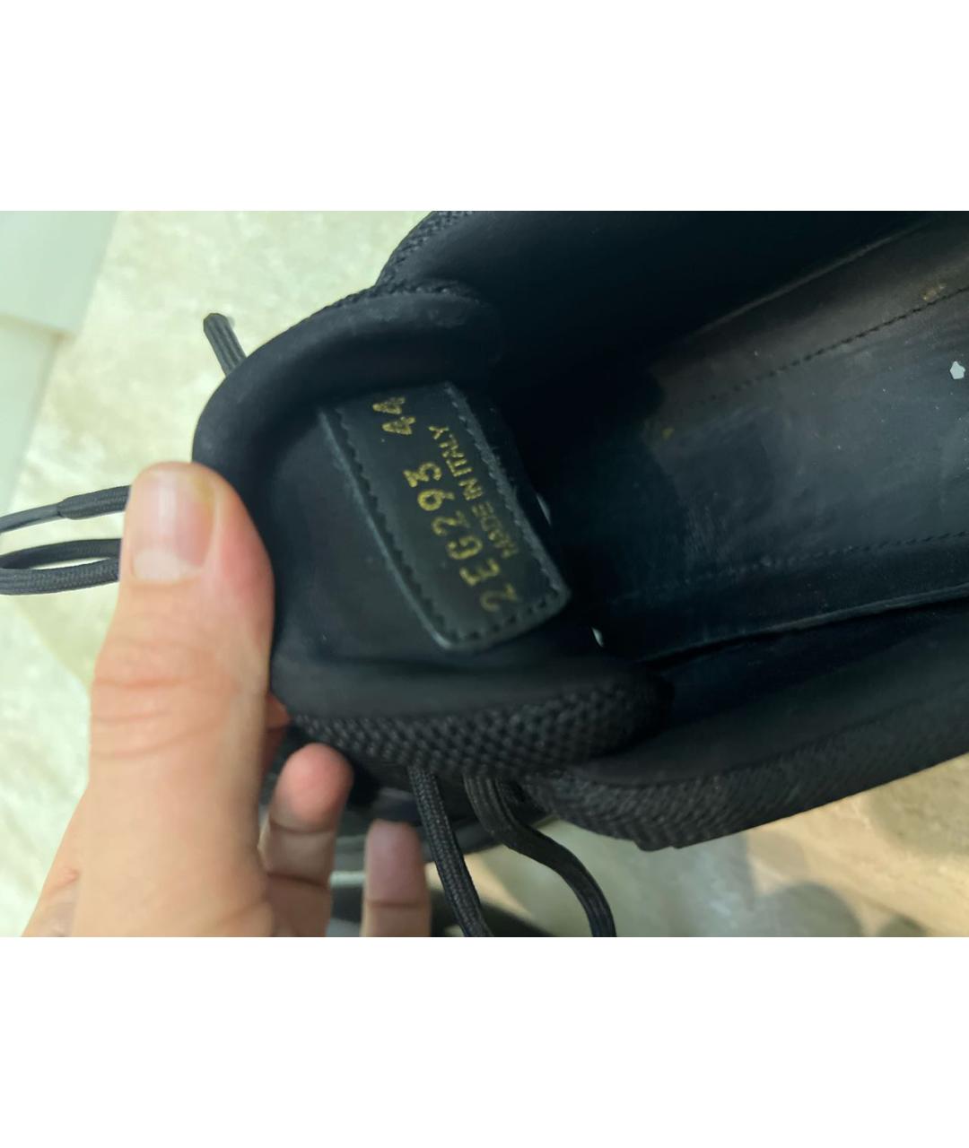 PRADA Черные текстильные низкие кроссовки / кеды, фото 5