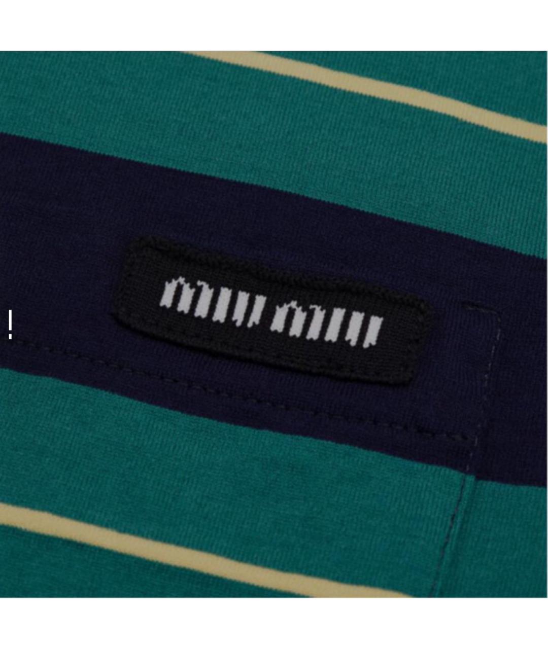 MIU MIU Мульти хлопковая футболка, фото 4