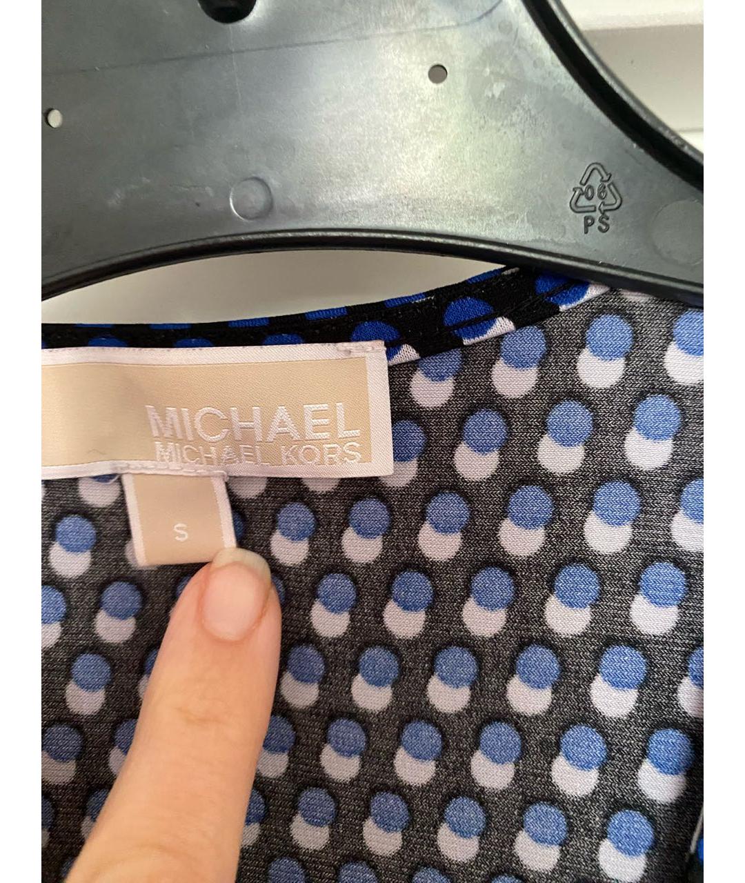 MICHAEL KORS Темно-синее полиэстеровое повседневное платье, фото 3