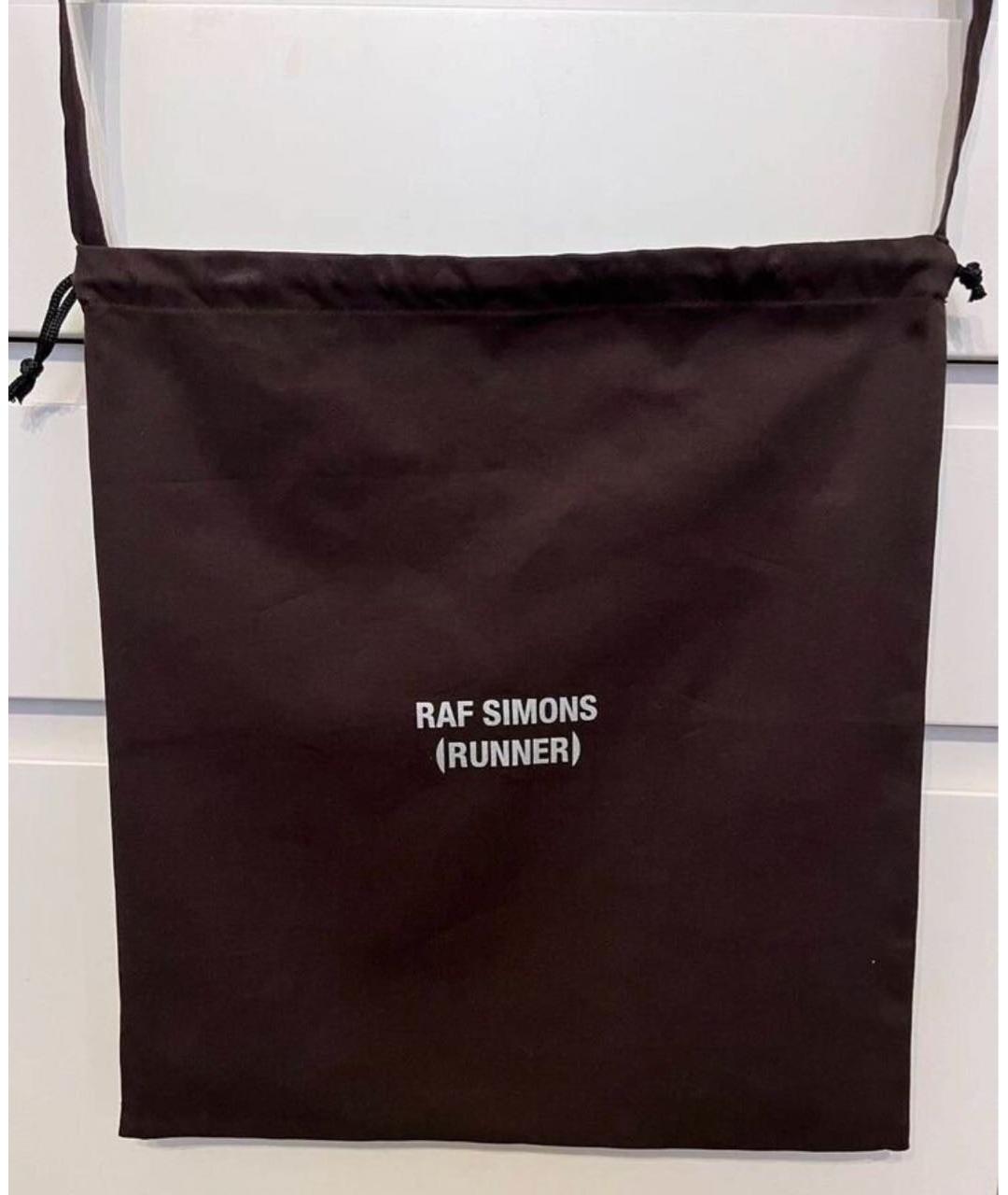 RAF SIMONS Коричневая тканевая сумка тоут, фото 3