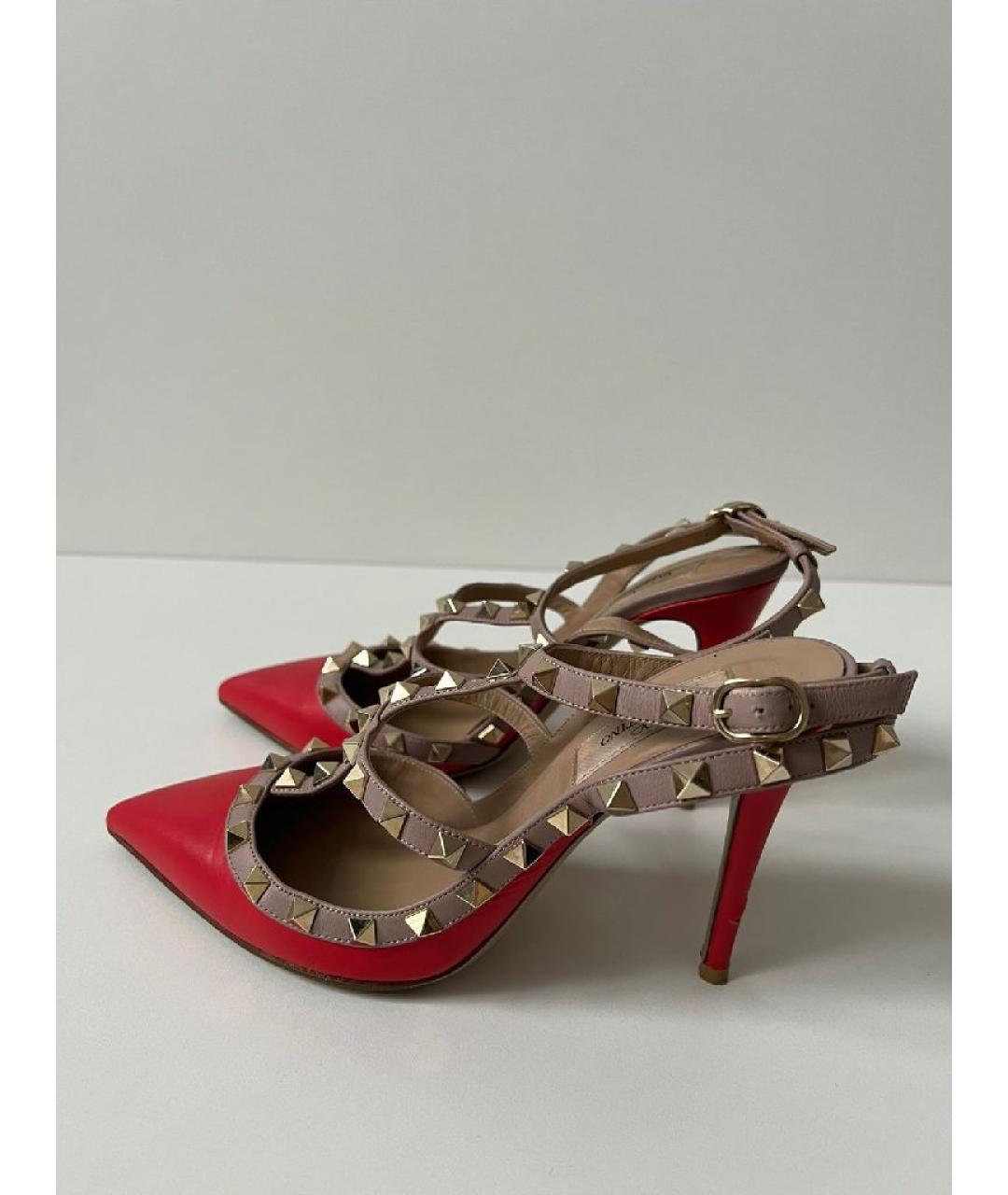 VALENTINO Красные кожаные туфли, фото 6