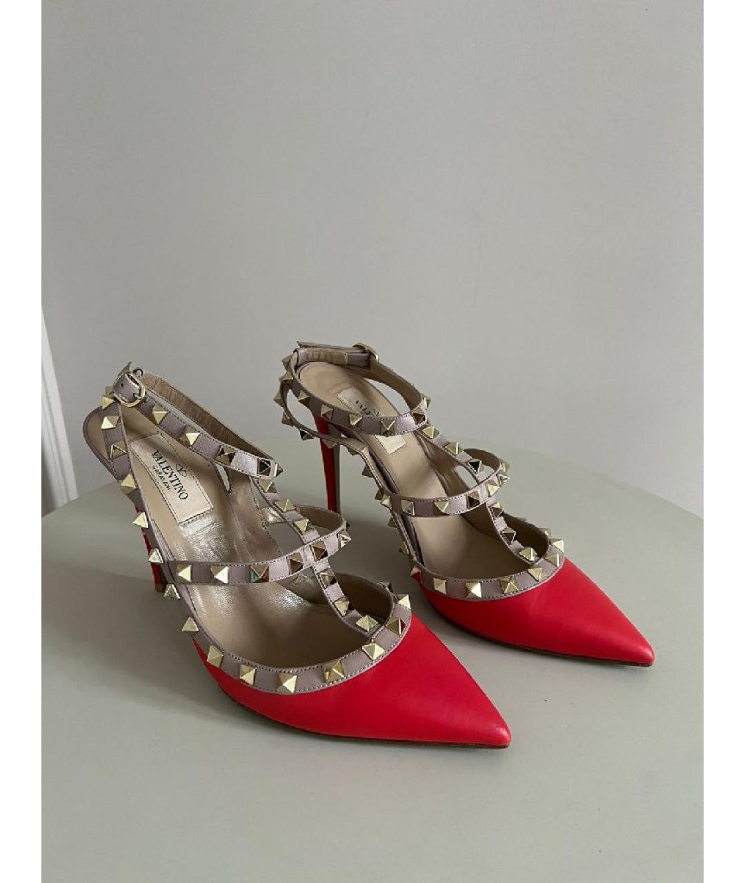 VALENTINO Красные кожаные туфли, фото 8