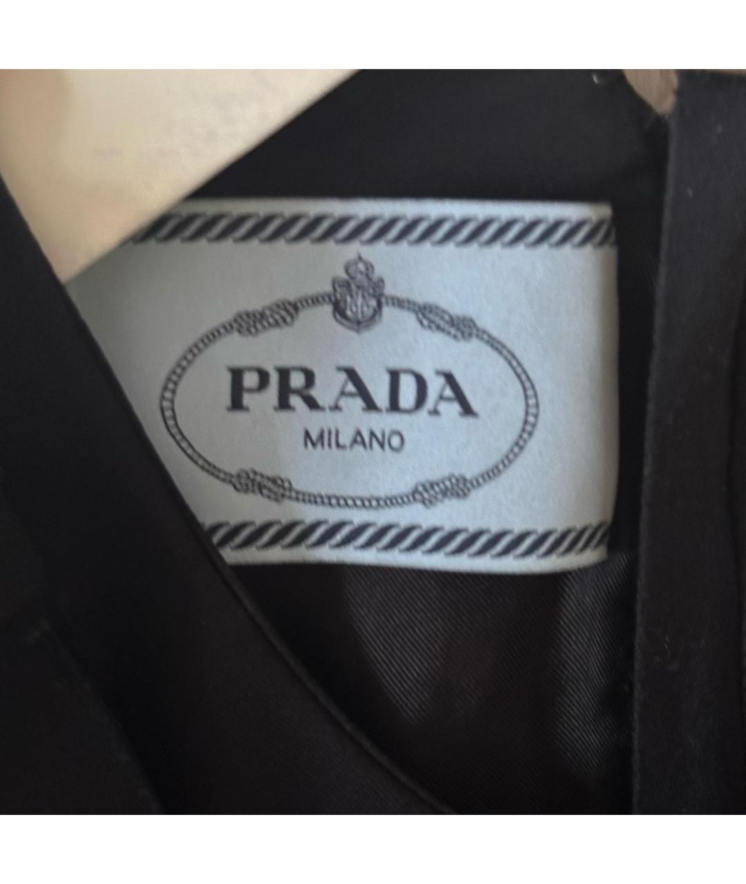 PRADA Черное хлопковое повседневное платье, фото 5