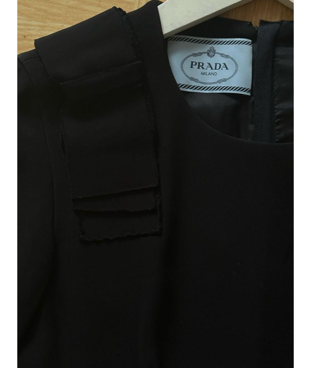 PRADA Черное хлопковое повседневное платье, фото 4