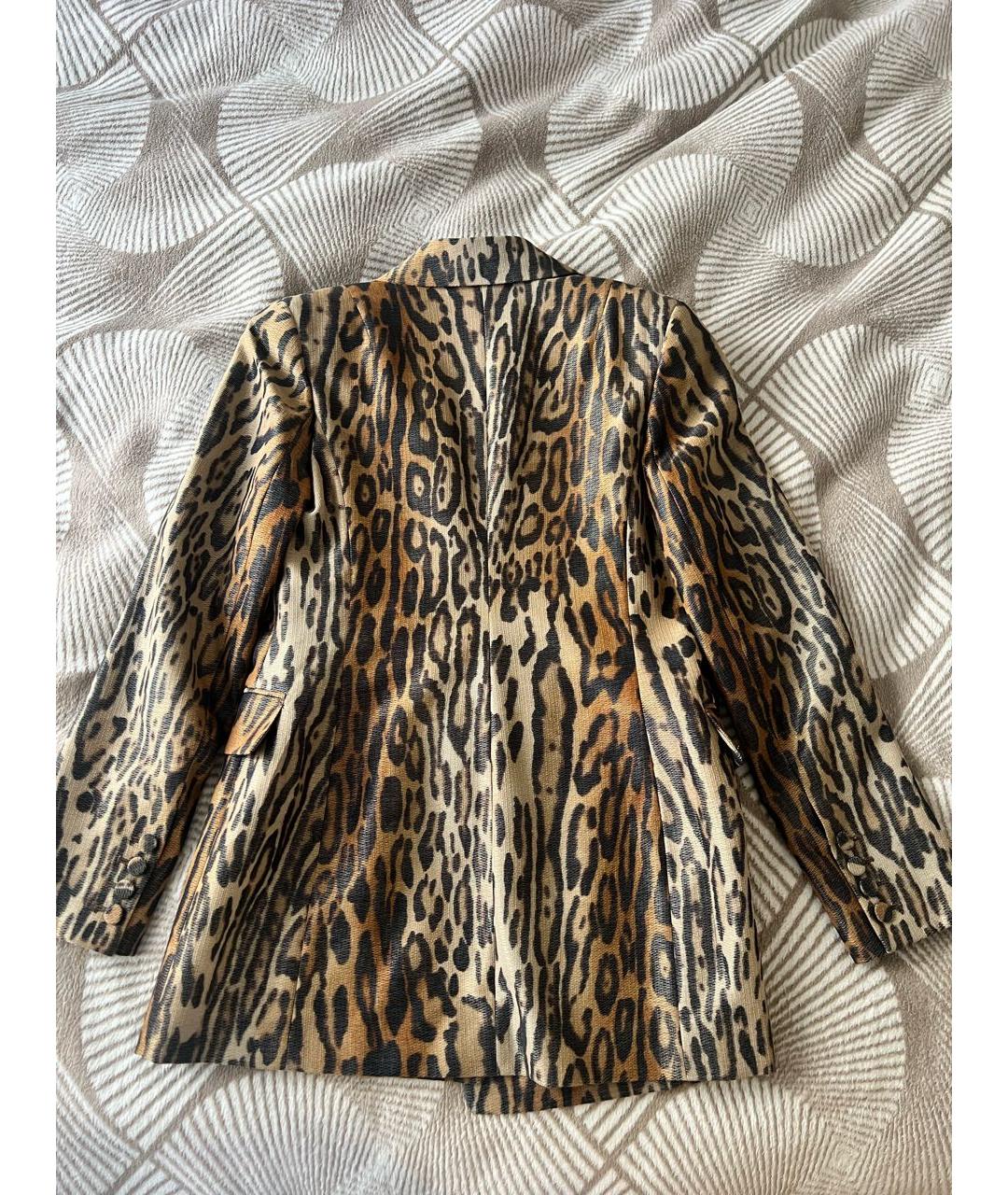 ERMANNO SCERVINO Коричневый шелковый костюм с брюками, фото 6