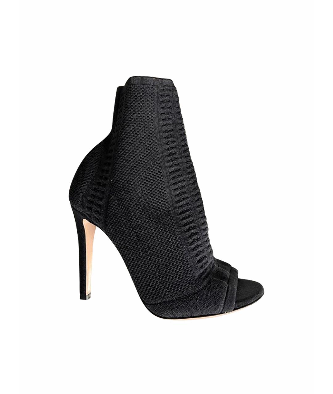 GIANVITO ROSSI Черные текстильные ботильоны, фото 10