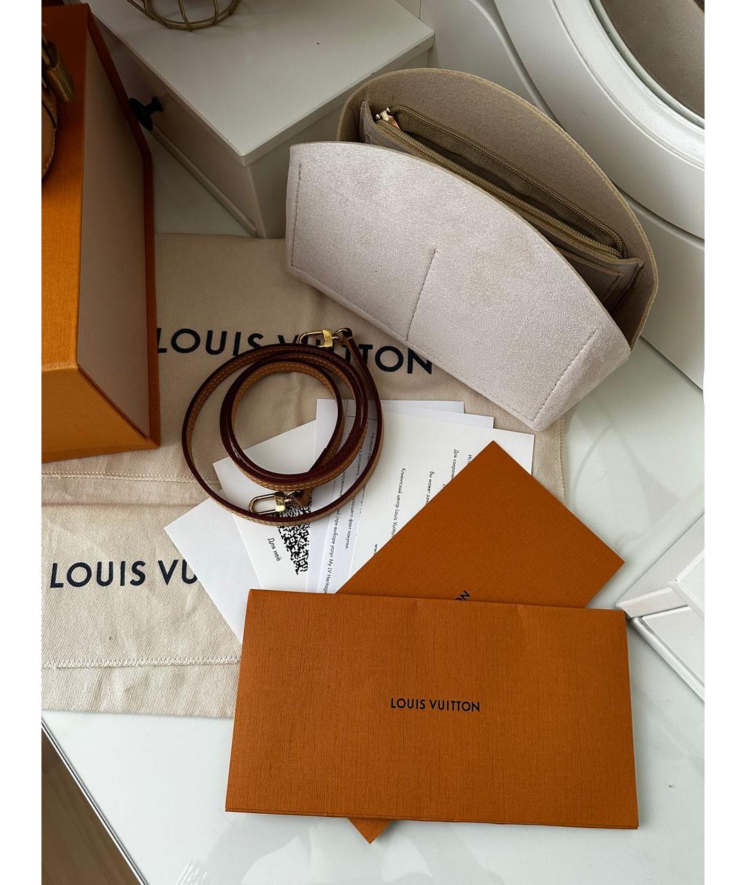 LOUIS VUITTON Коричневая сумка с короткими ручками, фото 5