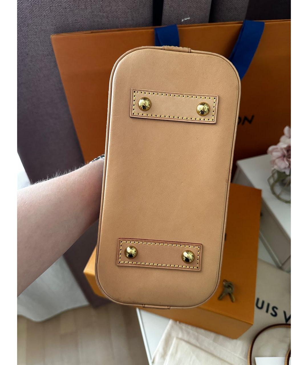 LOUIS VUITTON Коричневая сумка с короткими ручками, фото 4