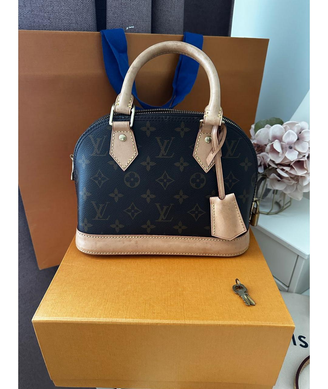 LOUIS VUITTON Коричневая сумка с короткими ручками, фото 7