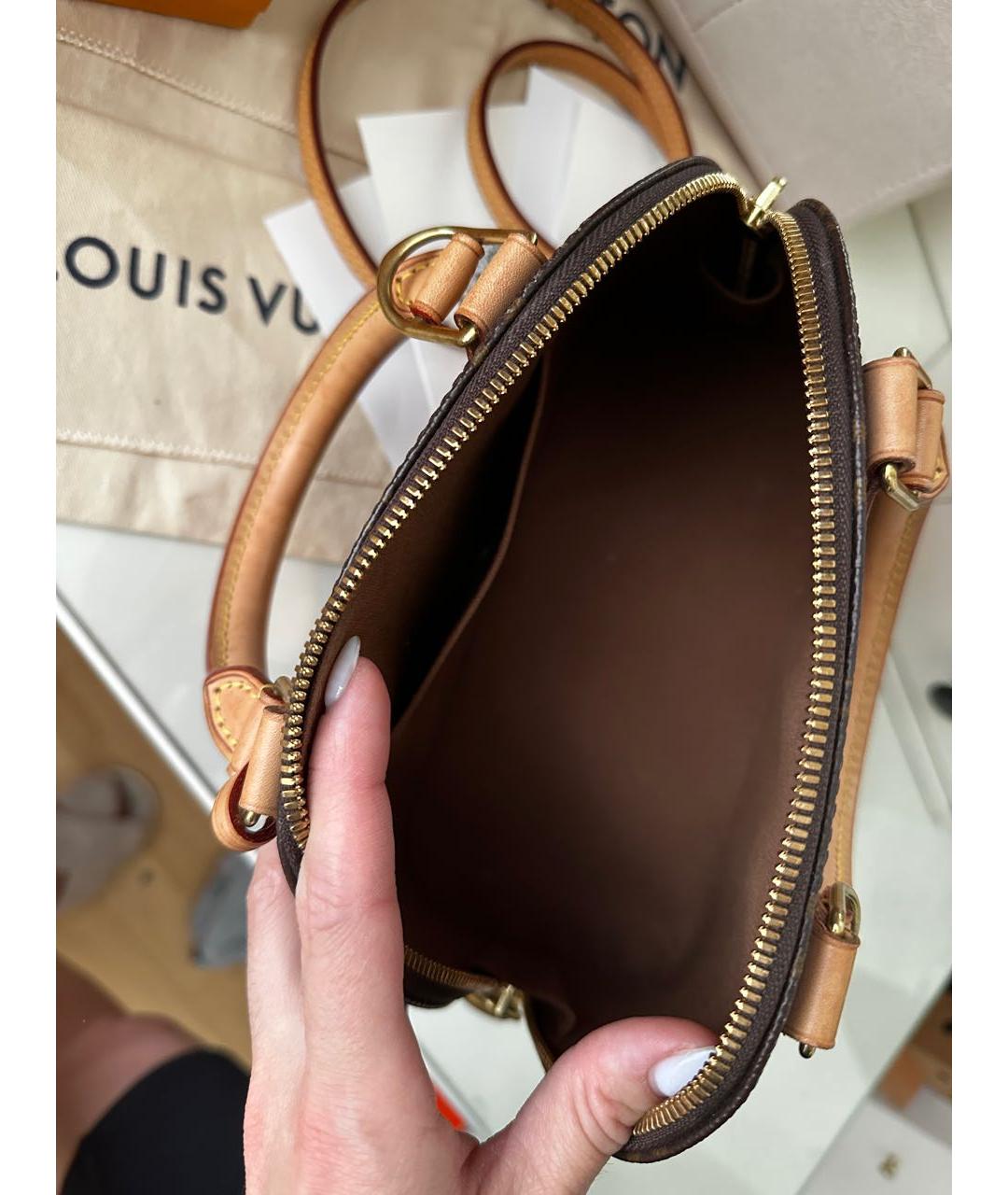 LOUIS VUITTON Коричневая сумка с короткими ручками, фото 8