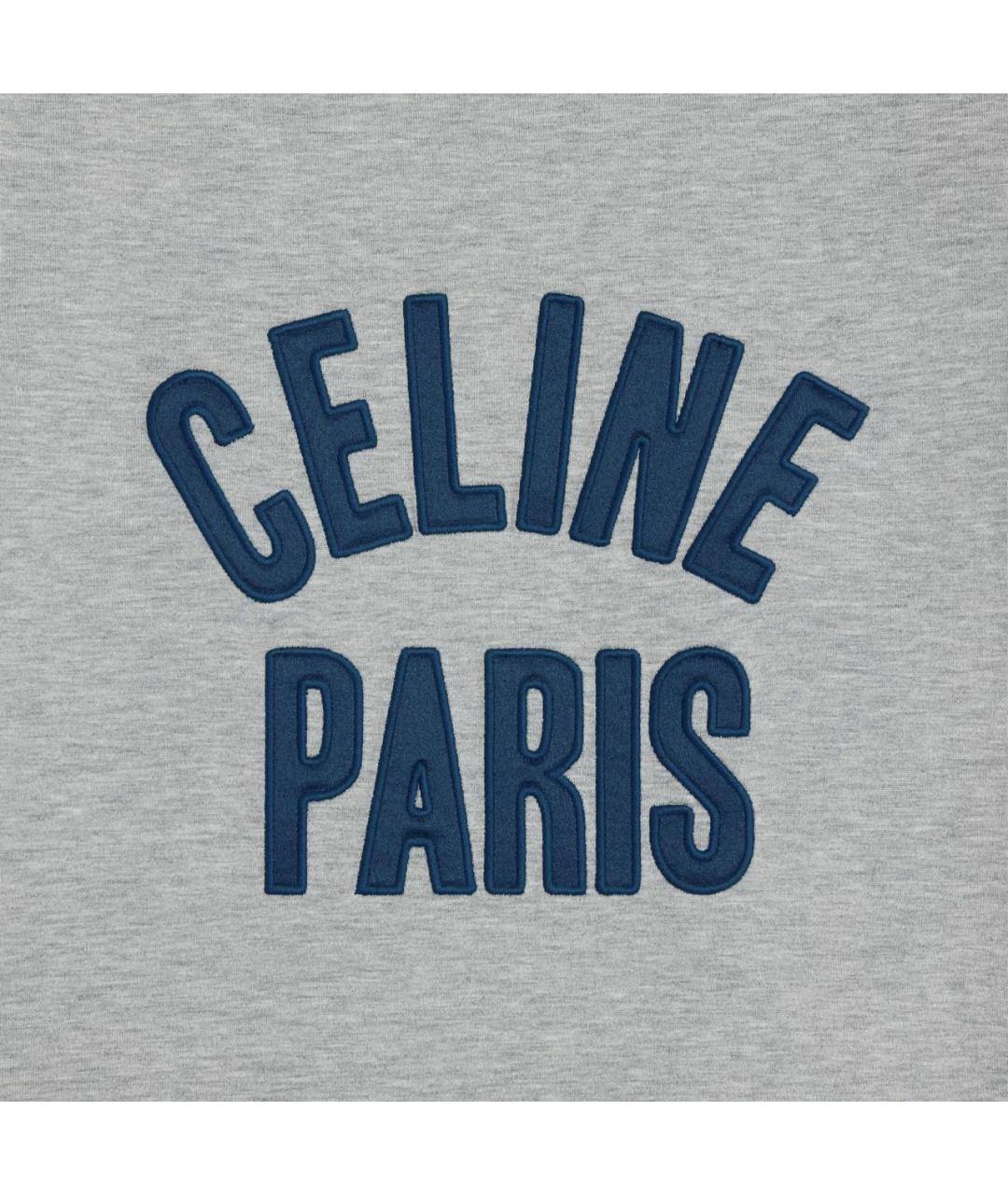 CELINE Серая хлопковая футболка, фото 5