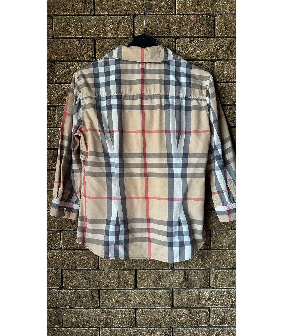 BURBERRY Бежевая хлопковая рубашка, фото 2