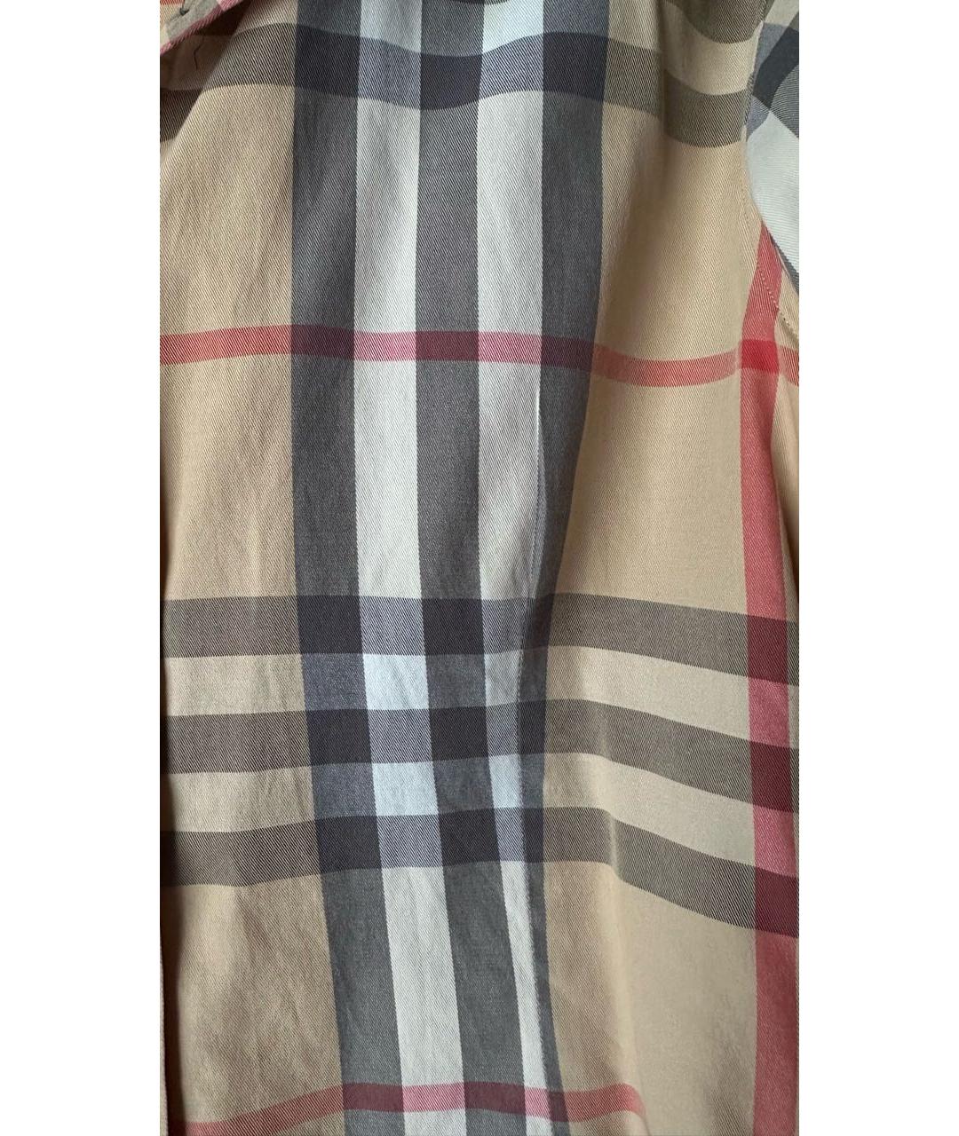 BURBERRY Бежевая хлопковая рубашка, фото 4