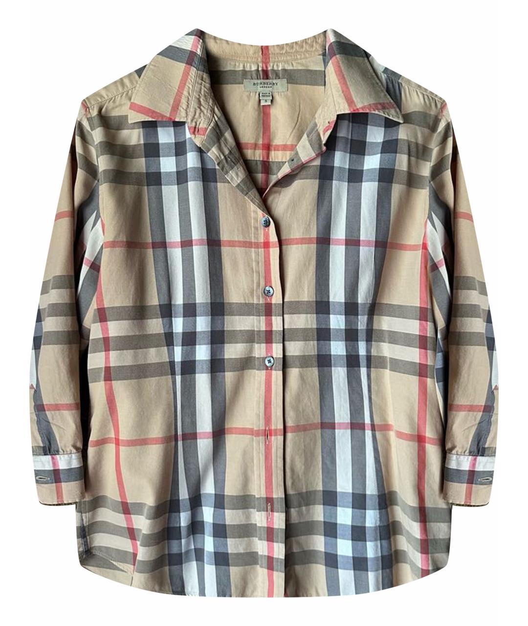 BURBERRY Бежевая хлопковая рубашка, фото 1