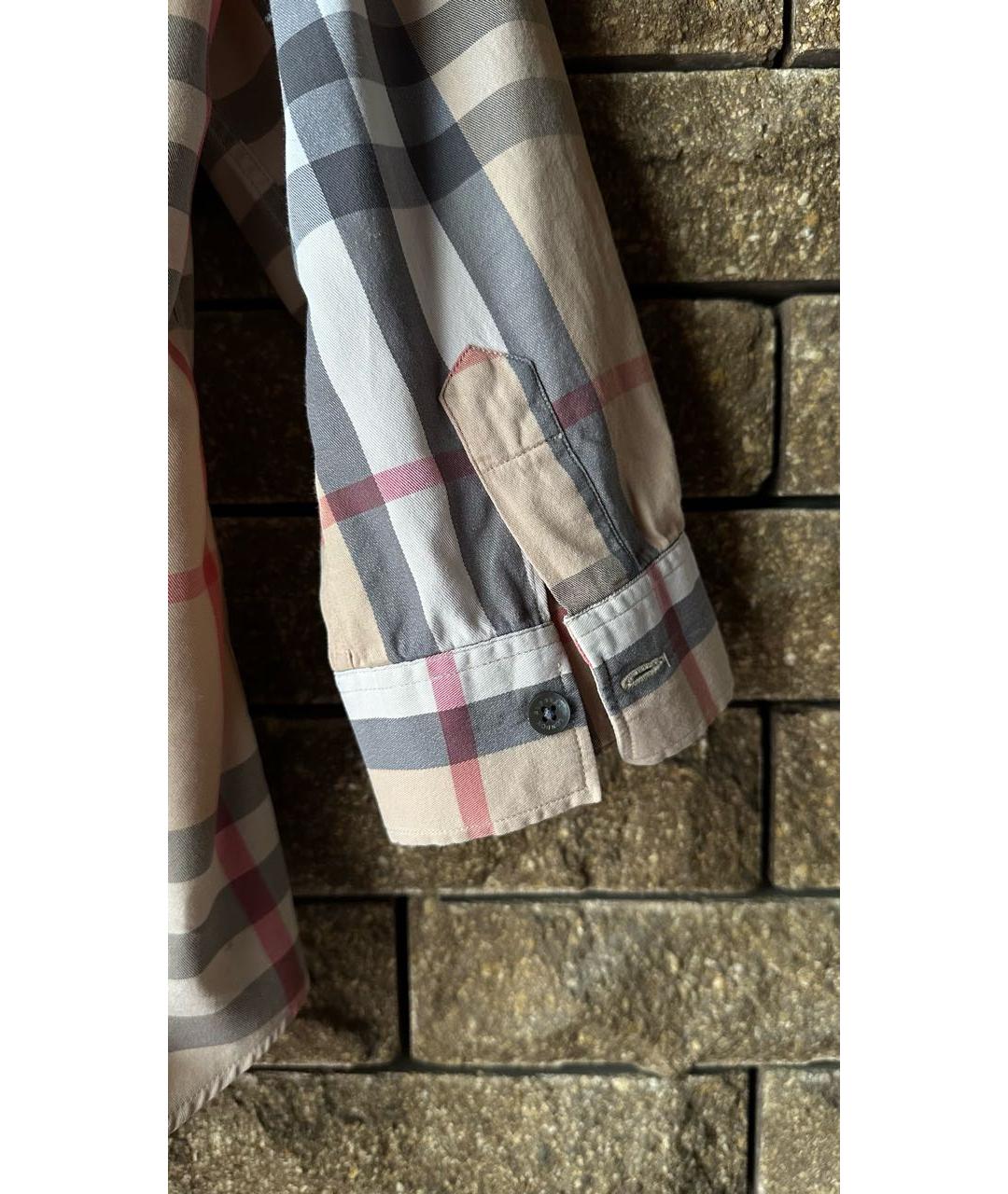 BURBERRY Бежевая хлопковая рубашка, фото 6