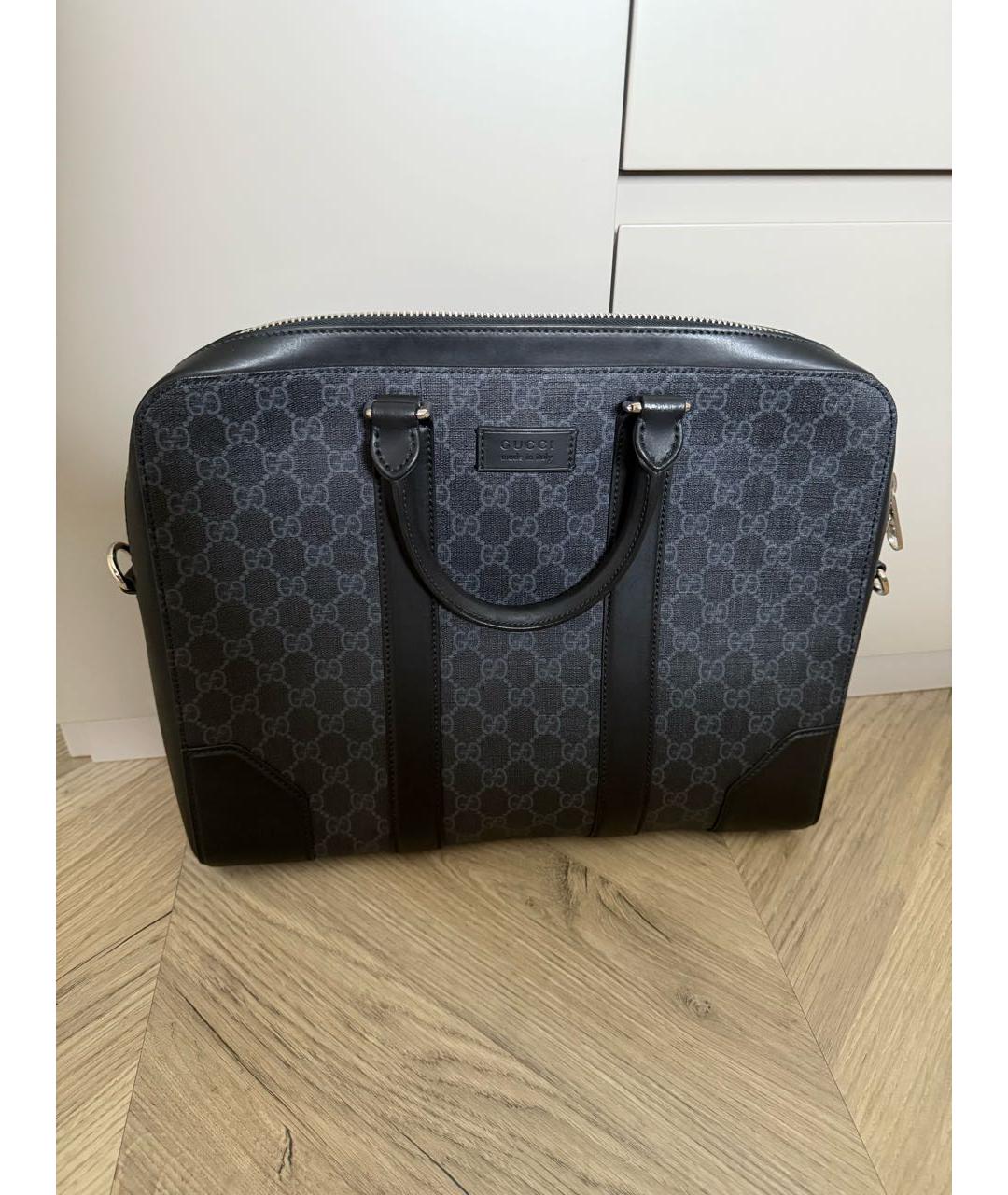 GUCCI Черная кожаная сумка на плечо, фото 2