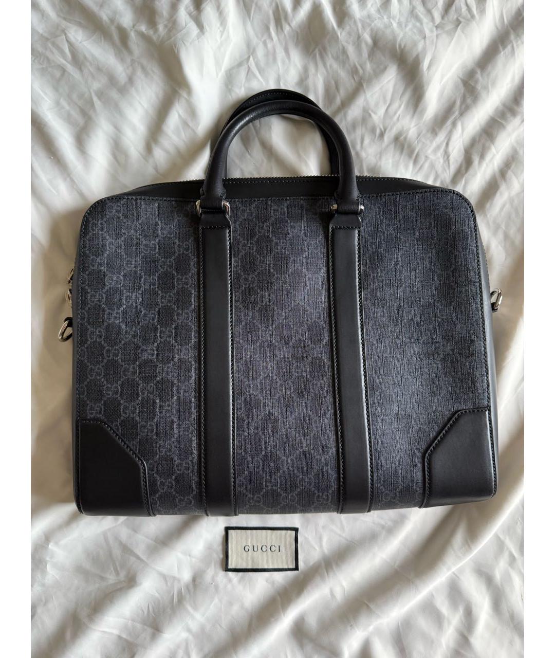 GUCCI Черная кожаная сумка на плечо, фото 3