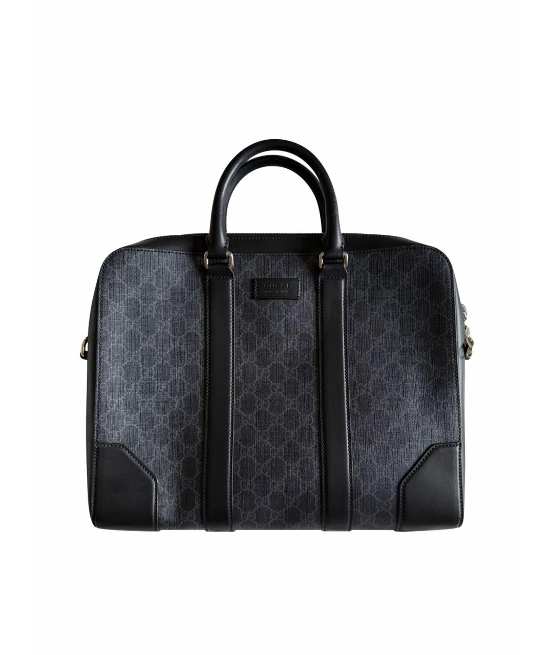 GUCCI Черная кожаная сумка на плечо, фото 1