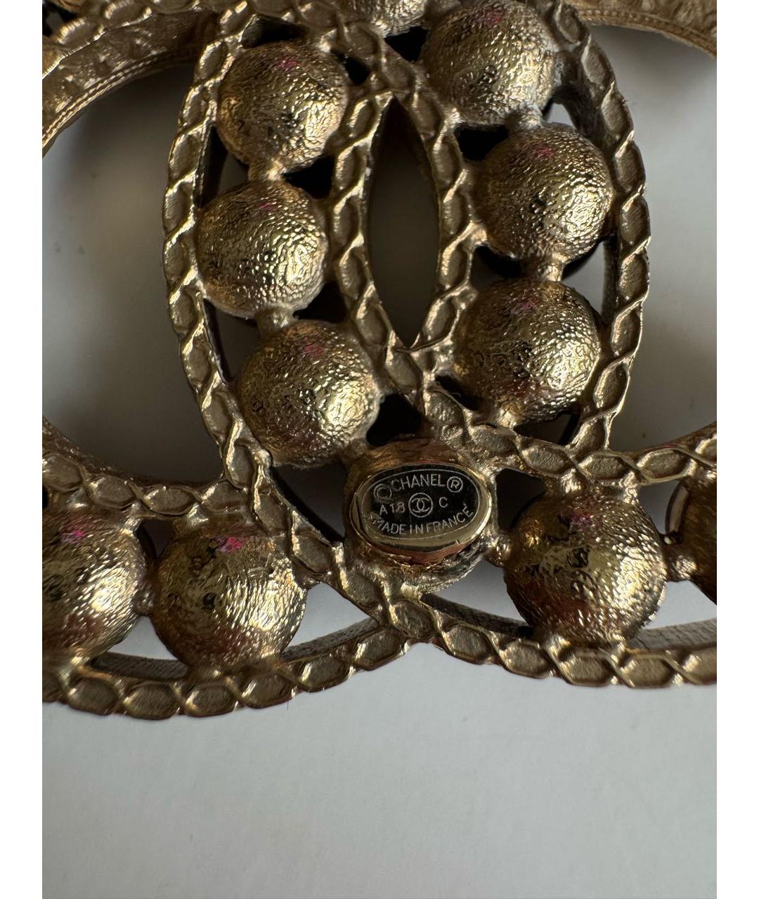 CHANEL Черная металлическая булавка / брошь, фото 3