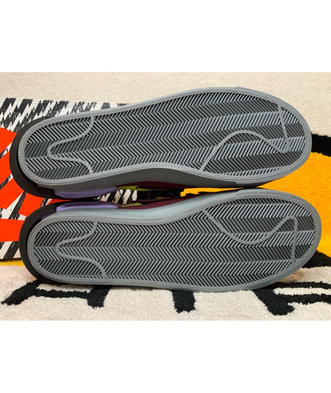 NIKE Бордовые замшевые низкие кроссовки / кеды, фото 8