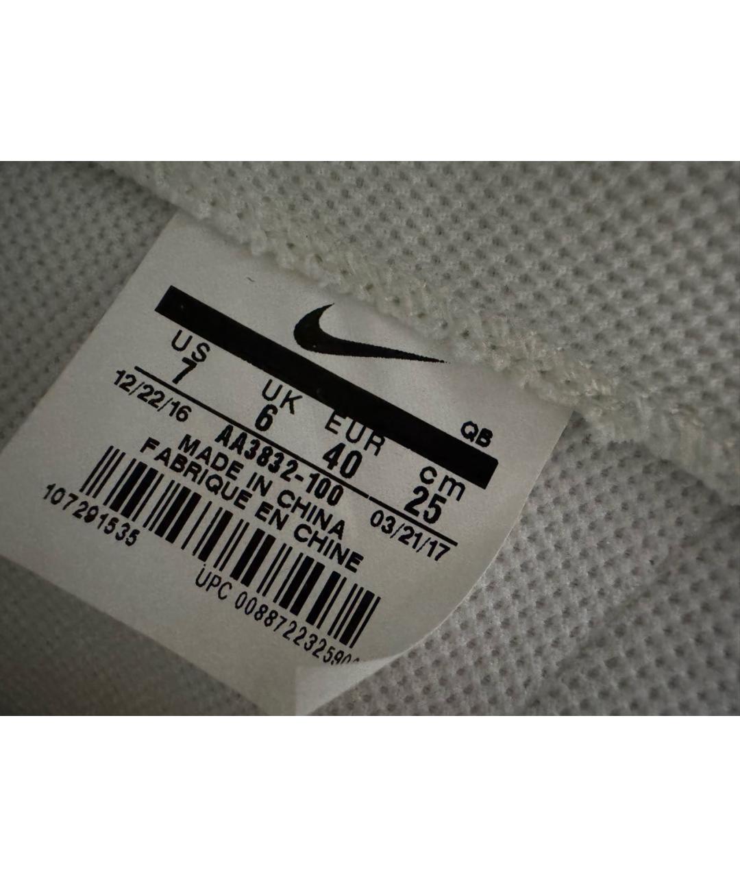 NIKE X OFF-WHITE Бежевые высокие кроссовки / кеды, фото 6