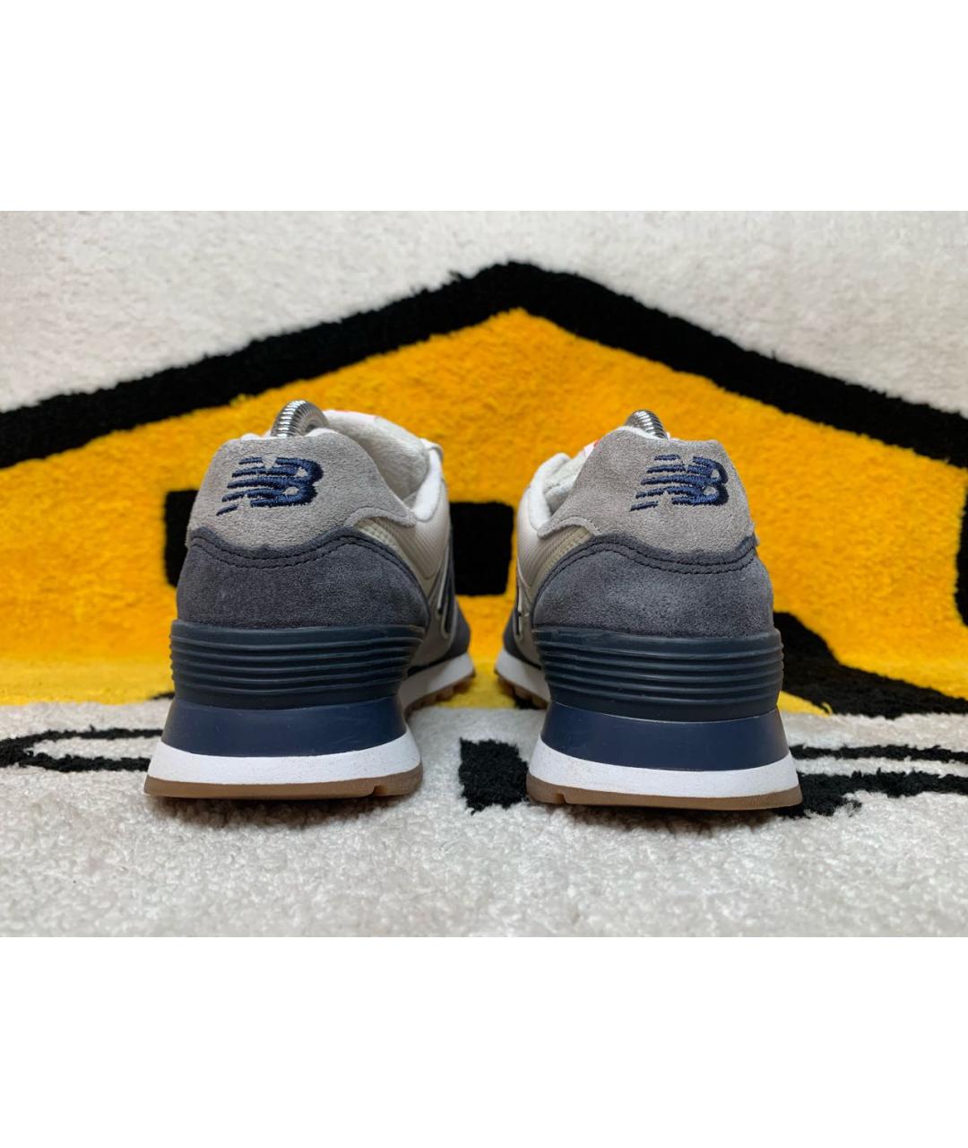 NEW BALANCE Синие замшевые низкие кроссовки / кеды, фото 4