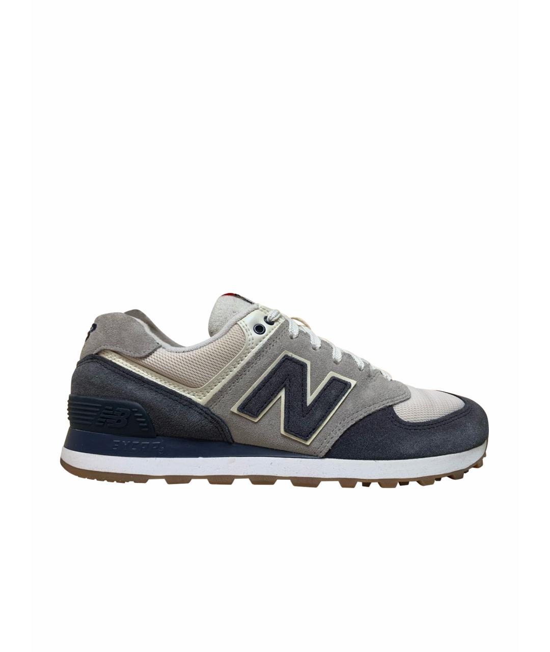 NEW BALANCE Синие замшевые низкие кроссовки / кеды, фото 1