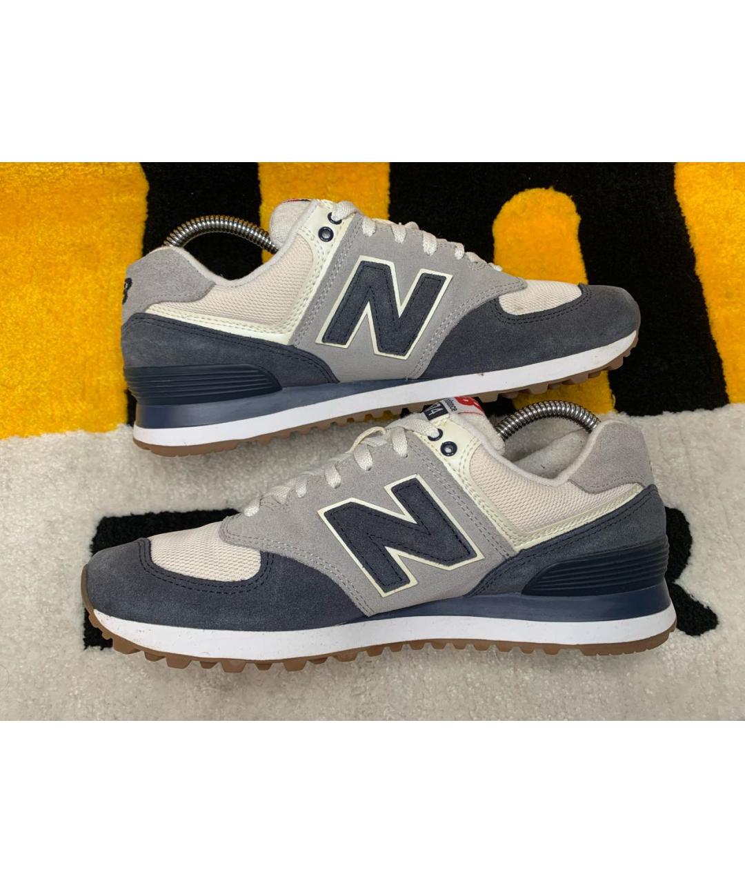 NEW BALANCE Синие замшевые низкие кроссовки / кеды, фото 5