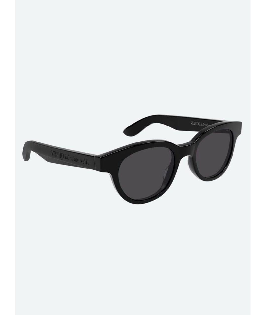 ALEXANDER MCQUEEN Черные пластиковые солнцезащитные очки, фото 4