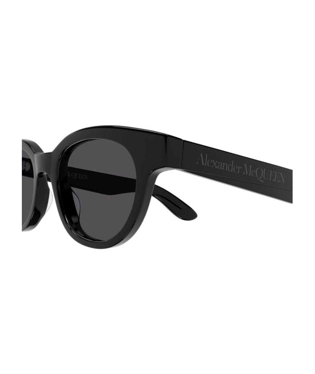 ALEXANDER MCQUEEN Черные пластиковые солнцезащитные очки, фото 3