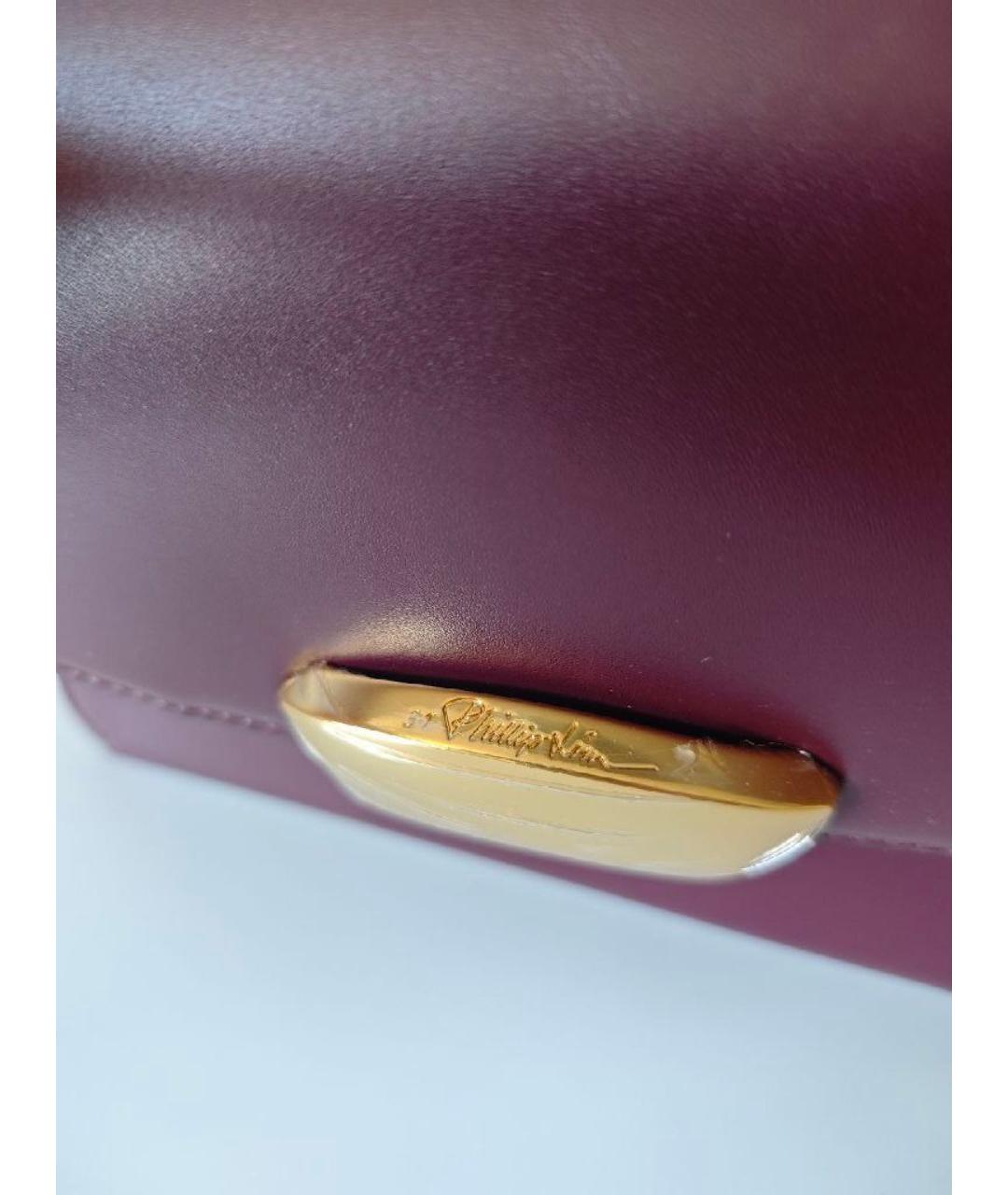 3.1 PHILLIP LIM Бордовая кожаная сумка через плечо, фото 4
