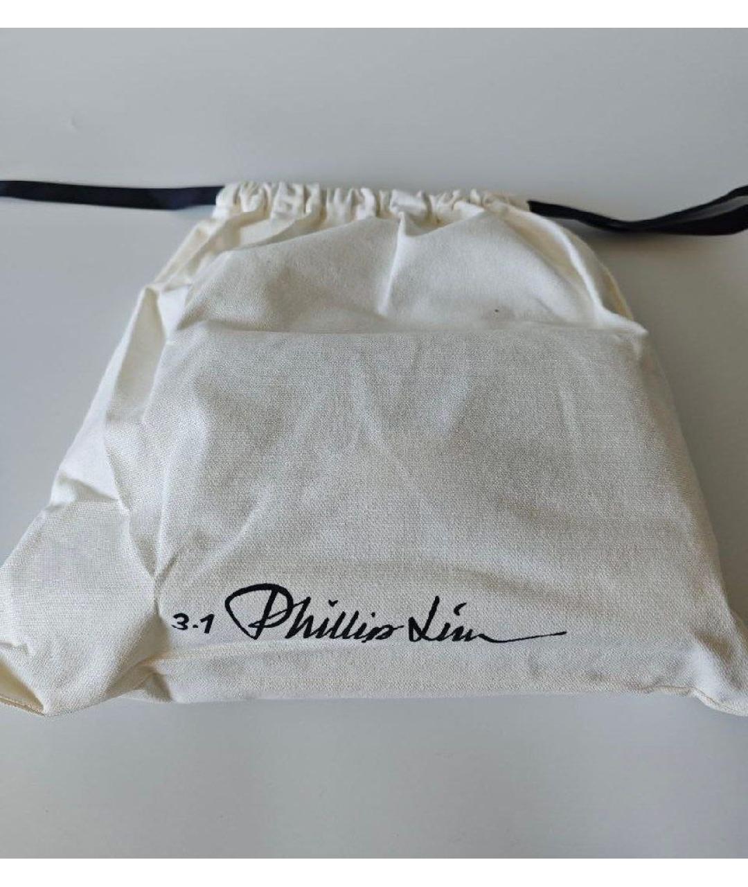 3.1 PHILLIP LIM Бордовая кожаная сумка через плечо, фото 3