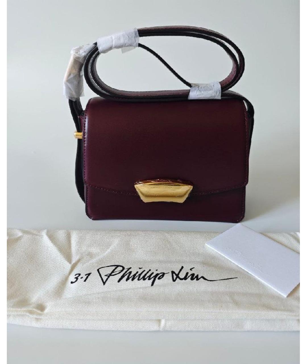3.1 PHILLIP LIM Бордовая кожаная сумка через плечо, фото 2