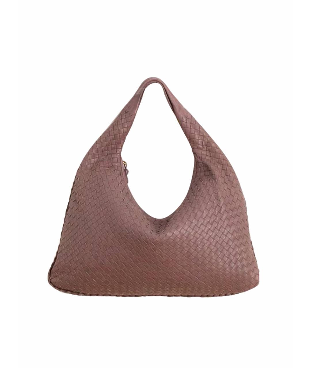 BOTTEGA VENETA Бордовая кожаная сумка с короткими ручками, фото 1