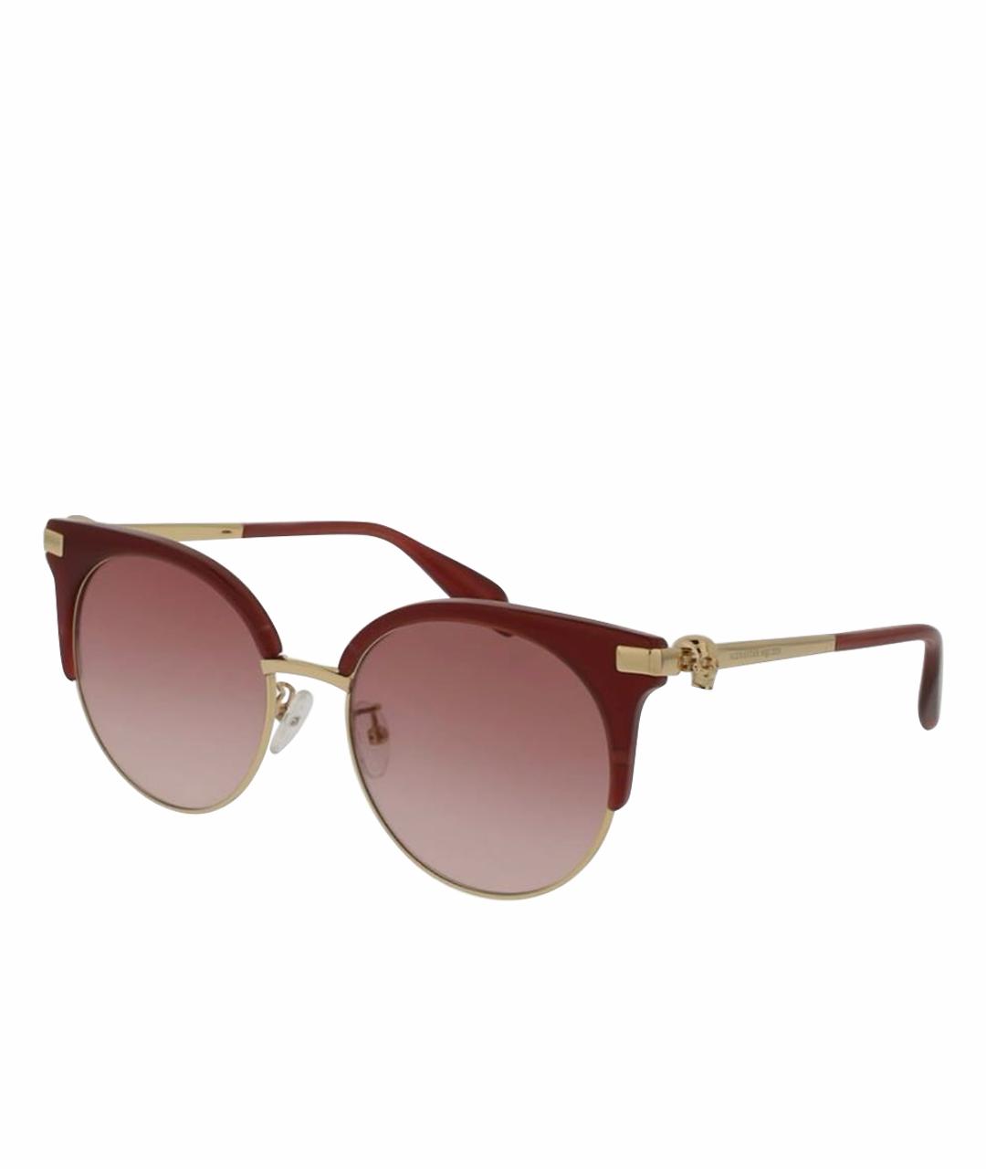 ALEXANDER MCQUEEN Розовые металлические солнцезащитные очки, фото 1