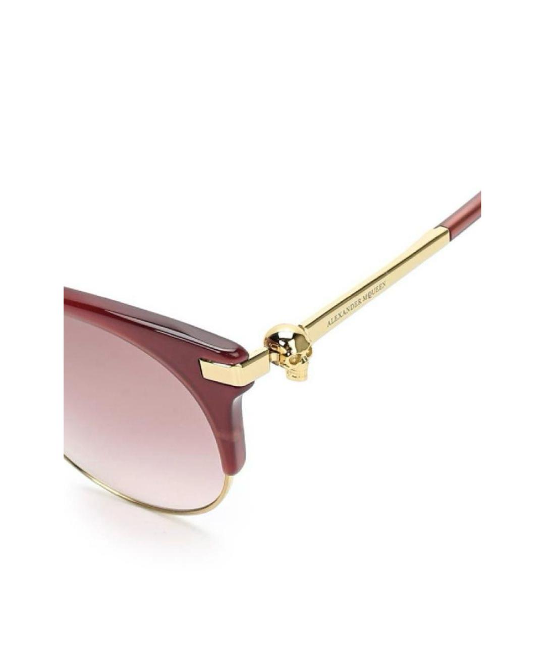 ALEXANDER MCQUEEN Розовые металлические солнцезащитные очки, фото 2