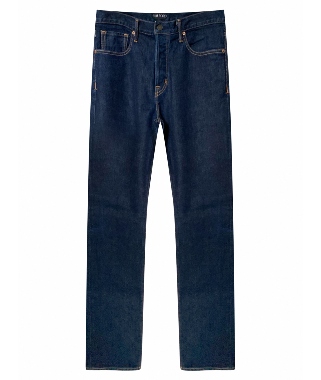 TOM FORD Темно-синие хлопковые прямые джинсы, фото 1