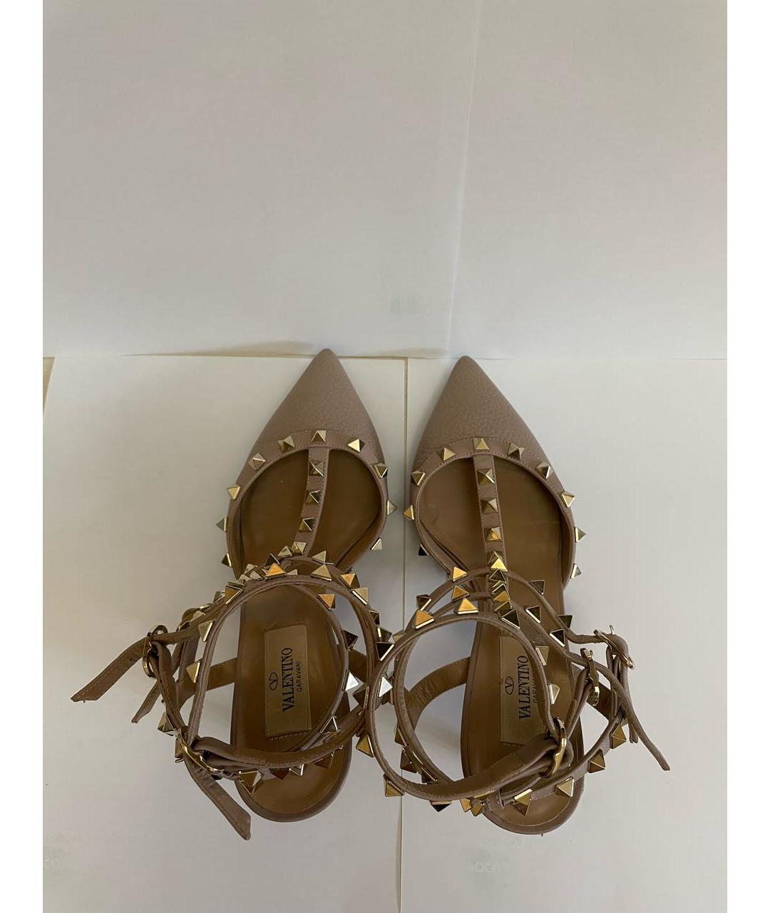 VALENTINO Бежевые кожаные туфли, фото 3