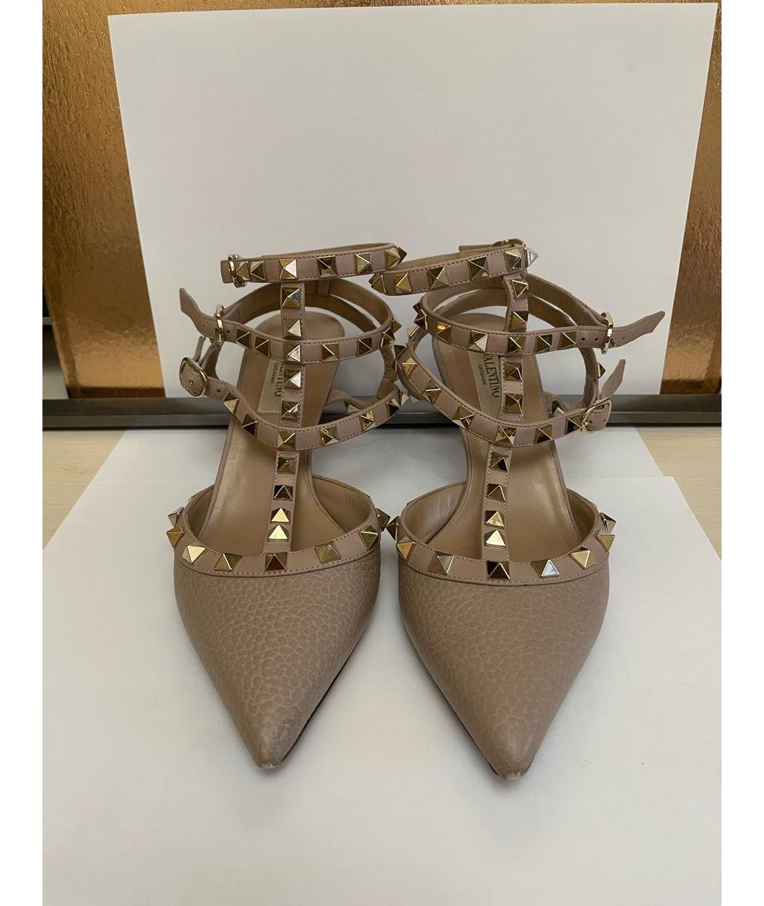 VALENTINO Бежевые кожаные туфли, фото 2
