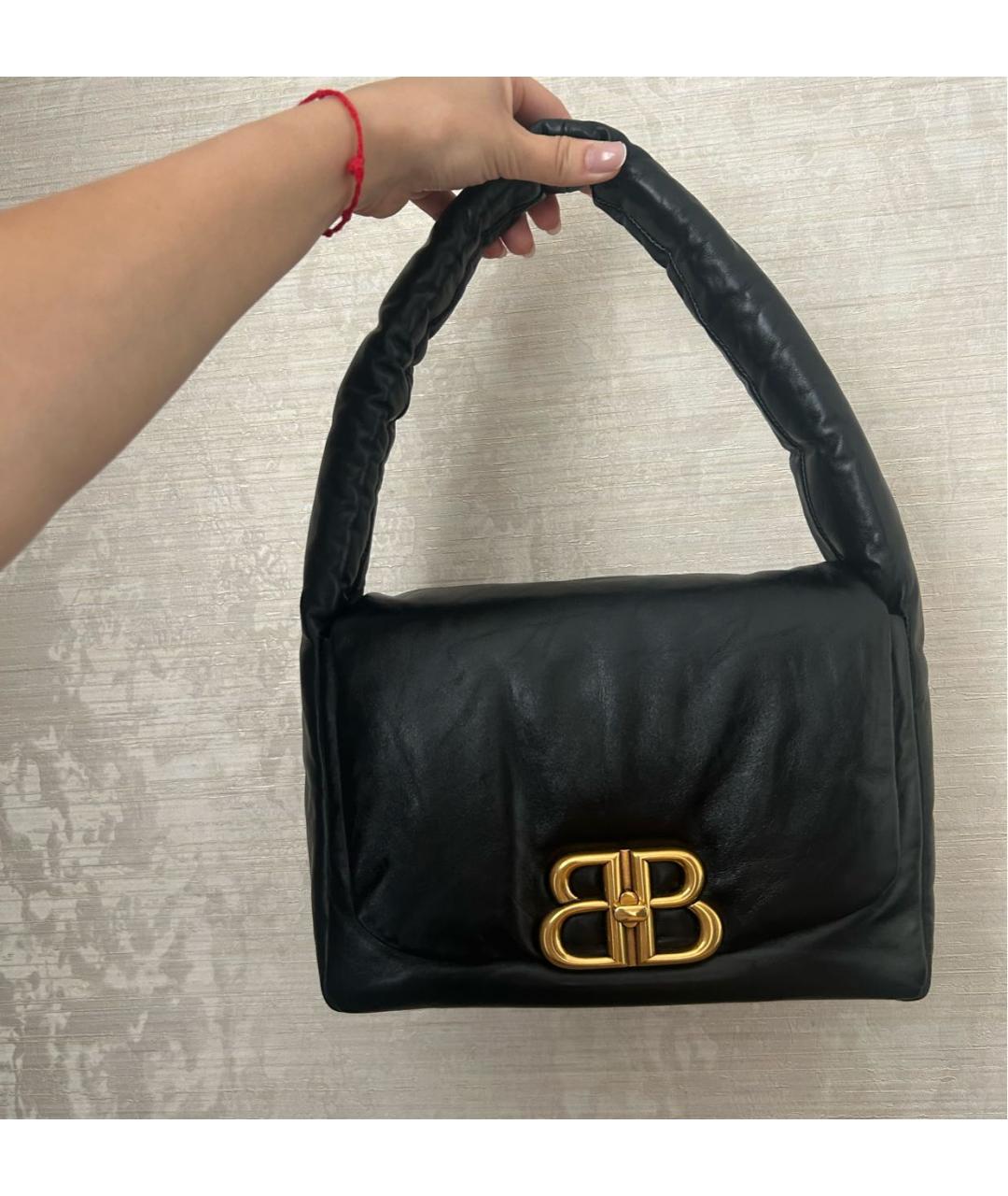 BALENCIAGA Черная кожаная сумка с короткими ручками, фото 9