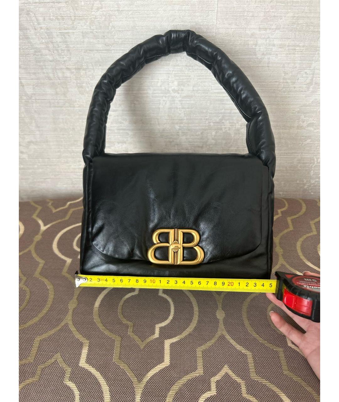 BALENCIAGA Черная кожаная сумка с короткими ручками, фото 7