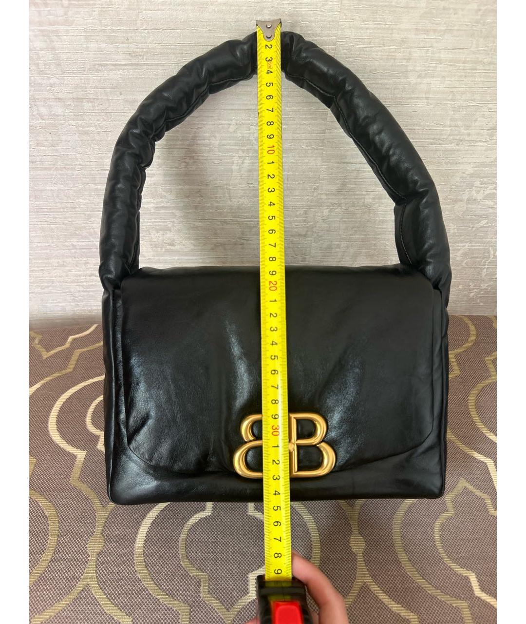 BALENCIAGA Черная кожаная сумка с короткими ручками, фото 8