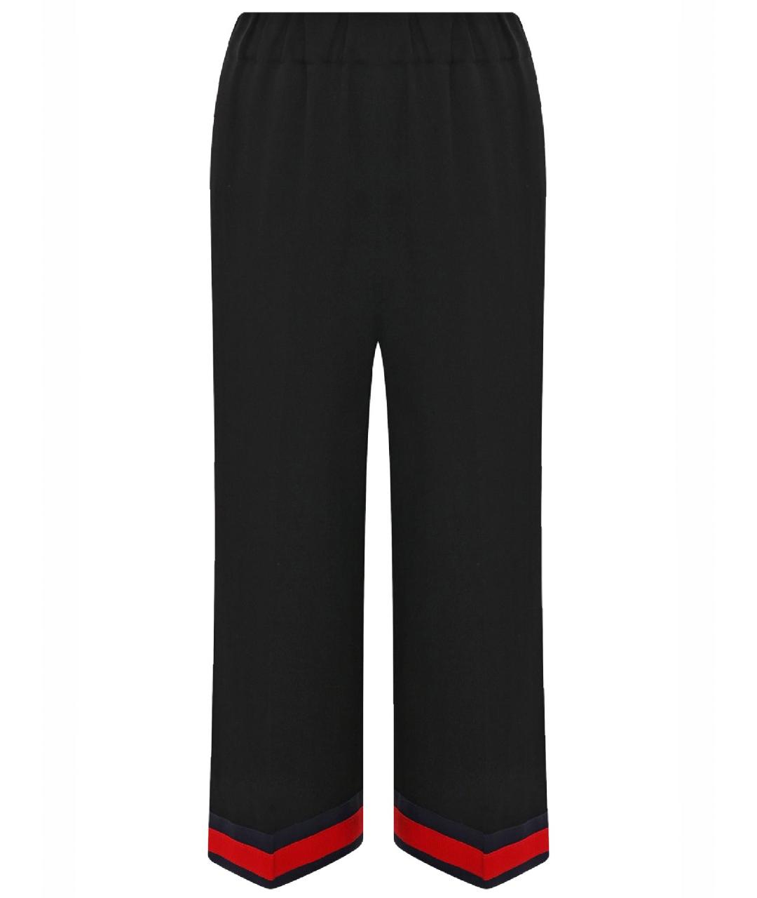 GUCCI Черные вискозные брюки широкие, фото 1