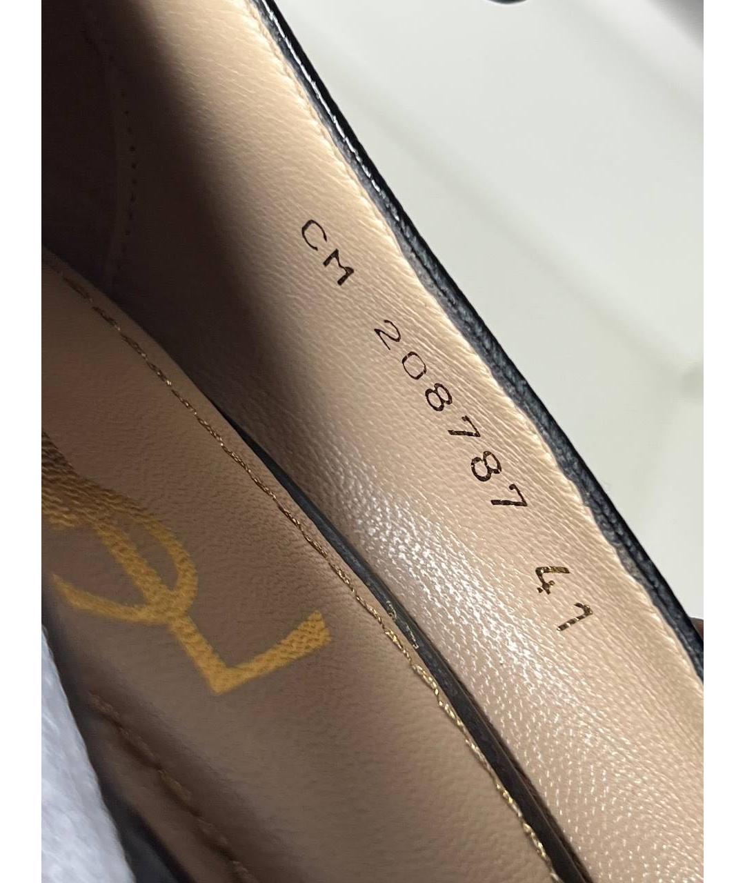 SAINT LAURENT Черные кожаные туфли, фото 8