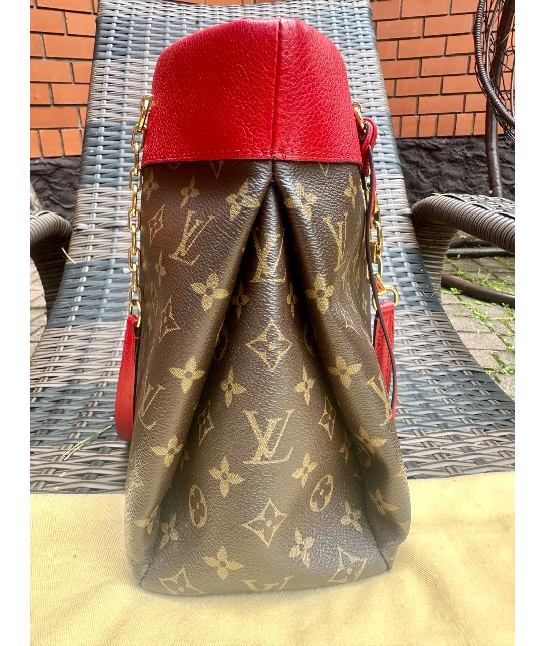 LOUIS VUITTON Красная сумка тоут, фото 7