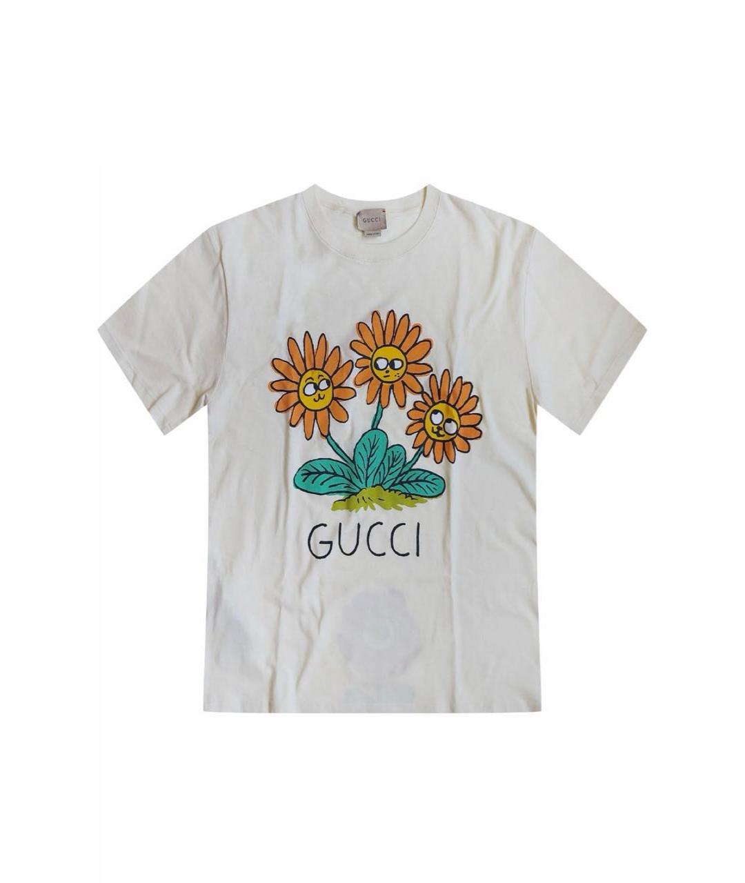 GUCCI Бежевый детская футболка / топ, фото 4